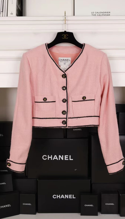 Chanel 1995 Barbie collection pink cropped jacket