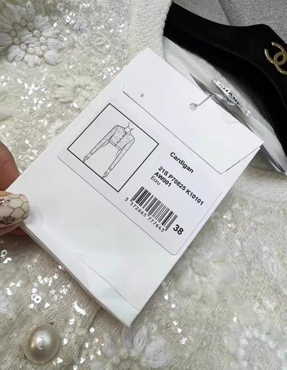 Chanel 21S ecru cardigan
