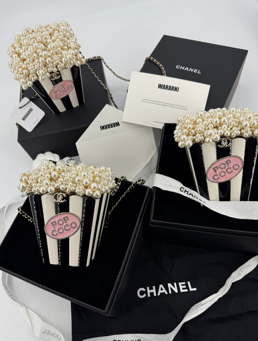 Chanel 2024 Popcorn Minaudière, brand new