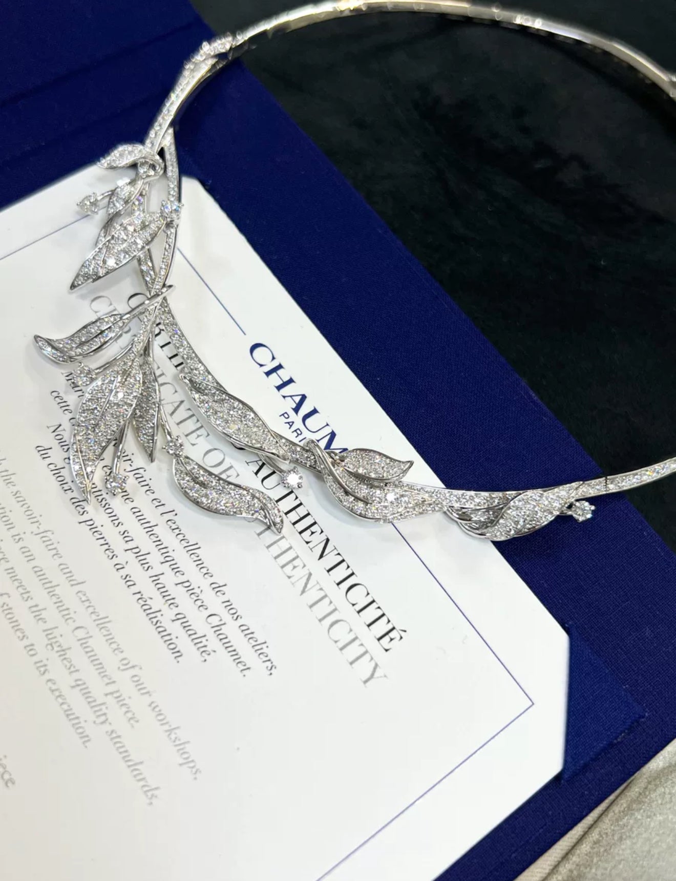 Chaumet LAURIER NECKLACE White gold, diamonds