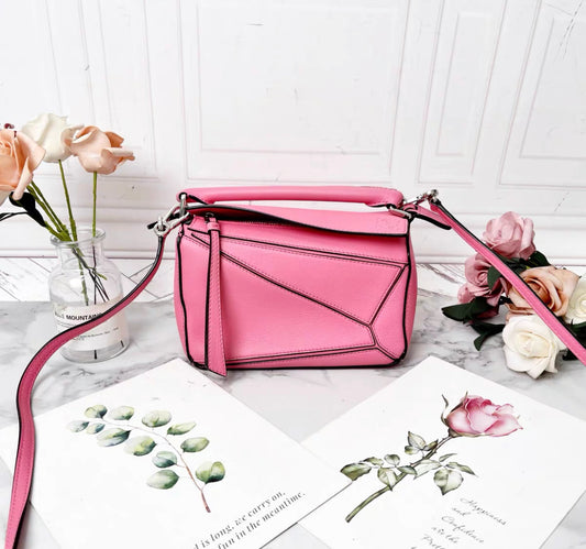 Loewe Pink LOEWE Mini Puzzle Satchel