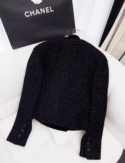 Chanel 22B black tweed jacket size 36