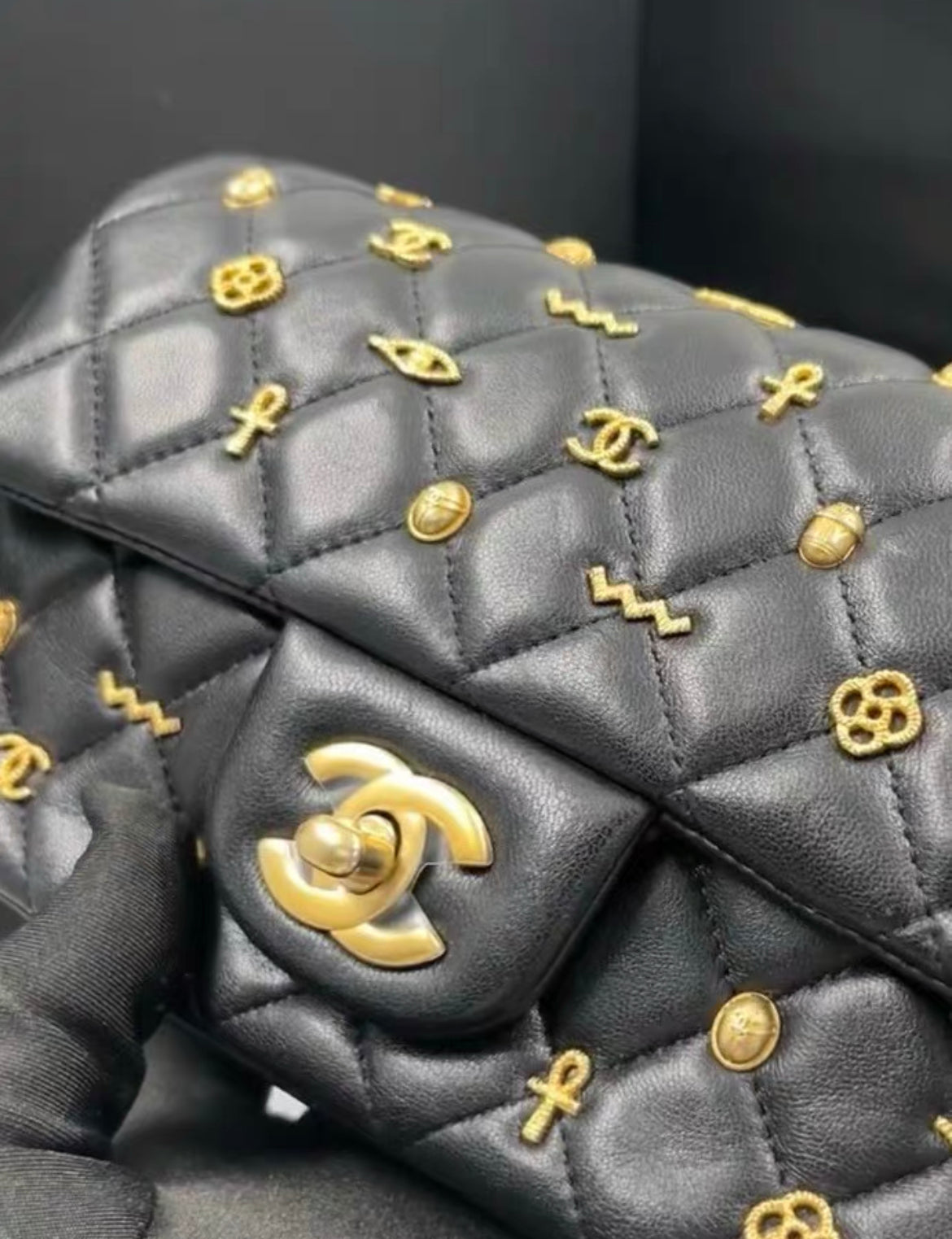 Chanel 2019 Classic Mini Flap Egyptian Amulet