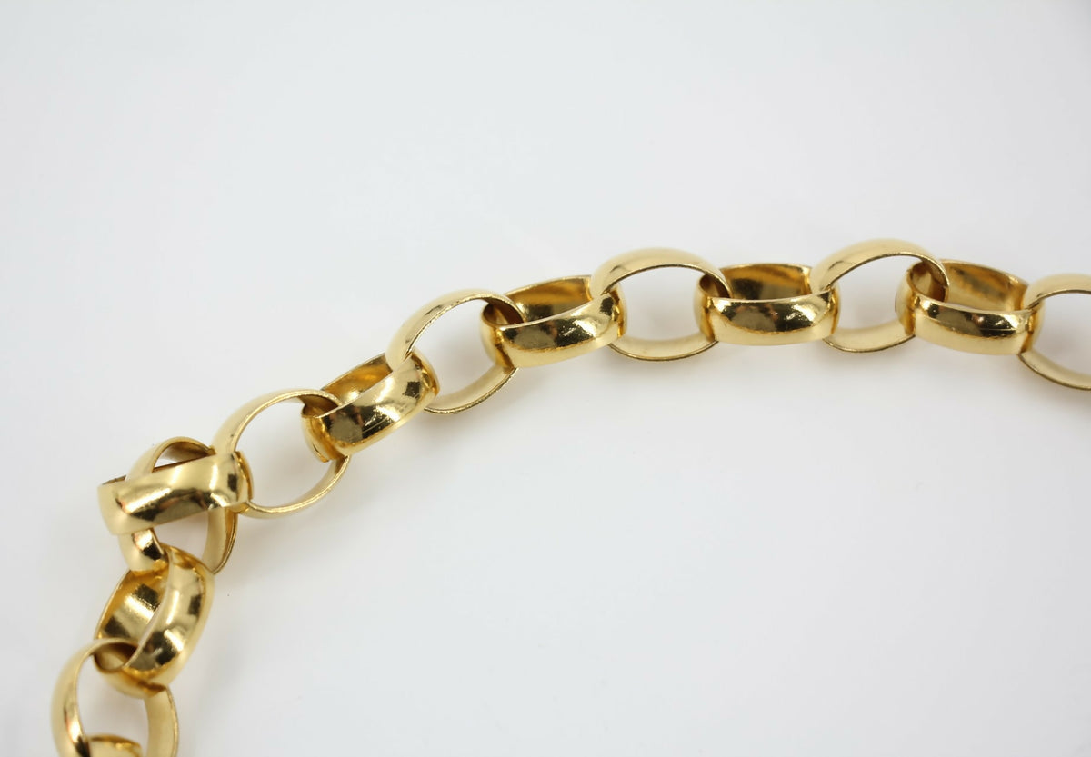 Chanel Vintage 54-71 Gold Plated Chunky Chain Large Coin Belt