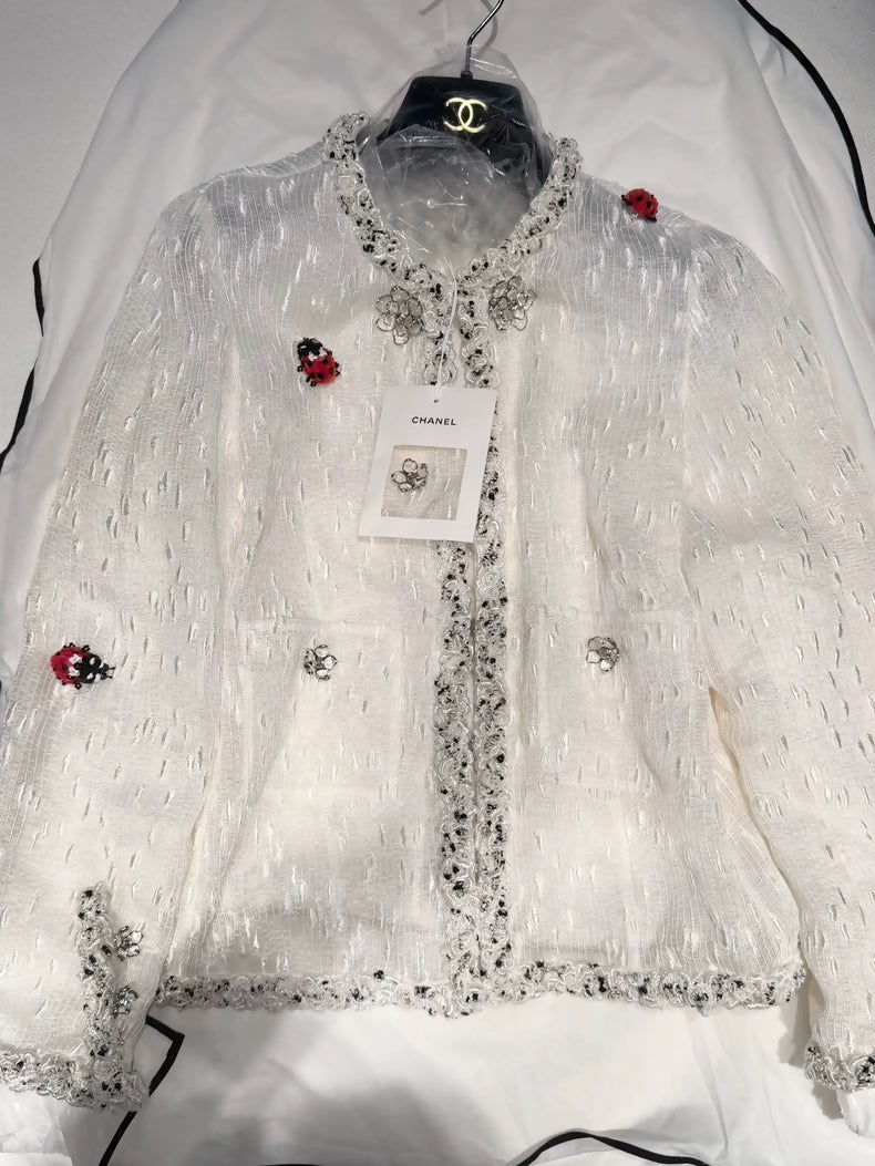 Chanel 26A ladybug white jacket