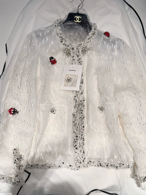 Chanel 26A ladybug white jacket
