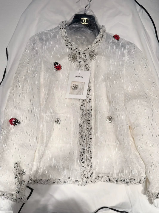 Chanel 26A ladybug white jacket