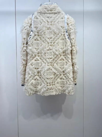 Chanel 17k beige tweed jacket