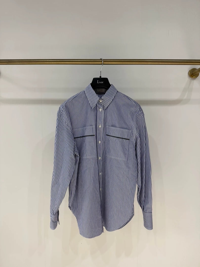 Brunello Cucinelli striped pocket shirt