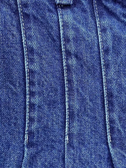 Chanel 20s Dark Blue Pleated Jeans
