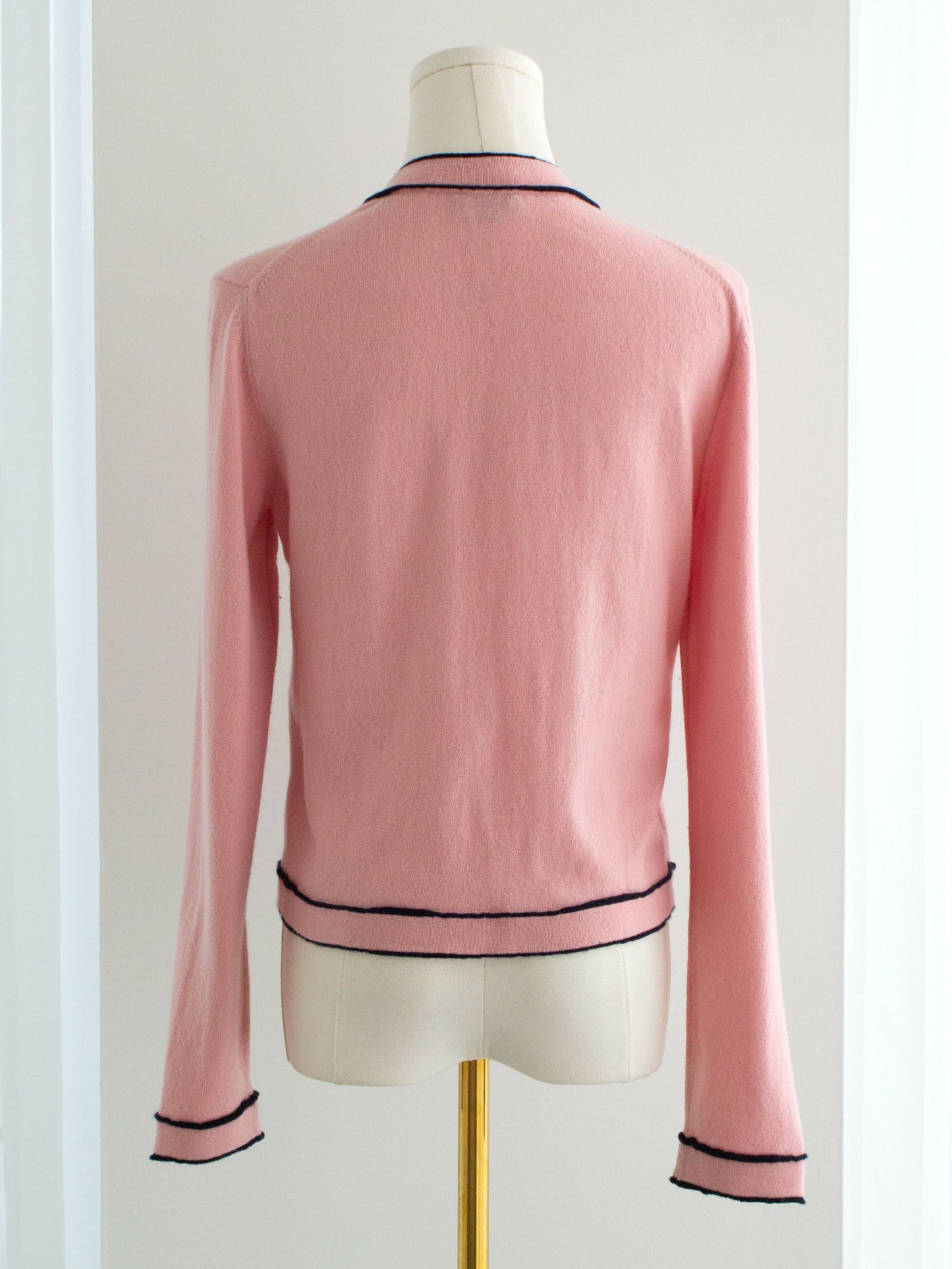 chanel spring 2021 pink black cashmere 21s 21p cardigan 3