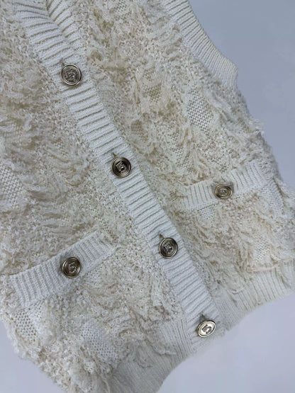 Chanel 21S ecru cardigan