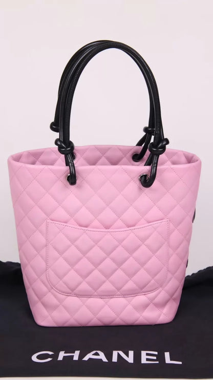 Chanel Pink Cambon Medium Basket Handbag
