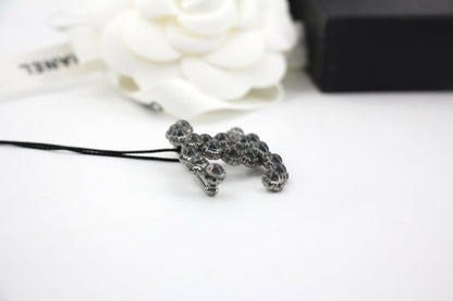 Chanel 17K Rhinestone Starlight Blue CC Brooch