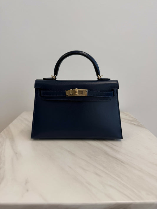 Hermès Kelly 20 Bleu Abysse Box PBHW K 2026