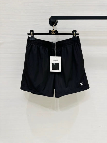 Chanel 26s black CC logo shorts