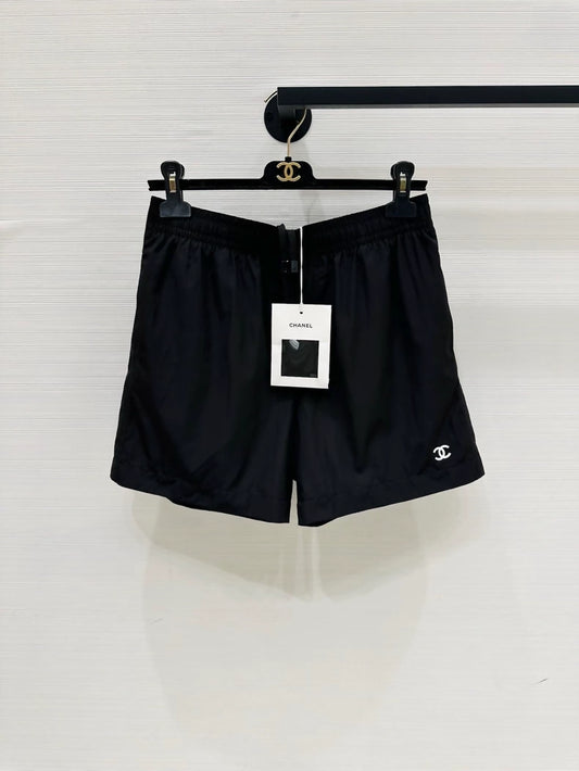 Chanel 26s black CC logo shorts