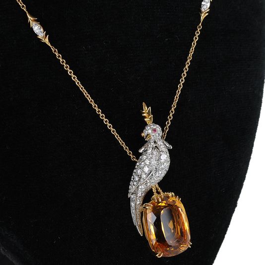 Tiffany & Co. Schlumberger Bird on a Rock Necklace