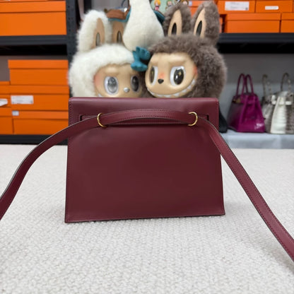 Hermes Kelly Danse 55 in red and gold hardware