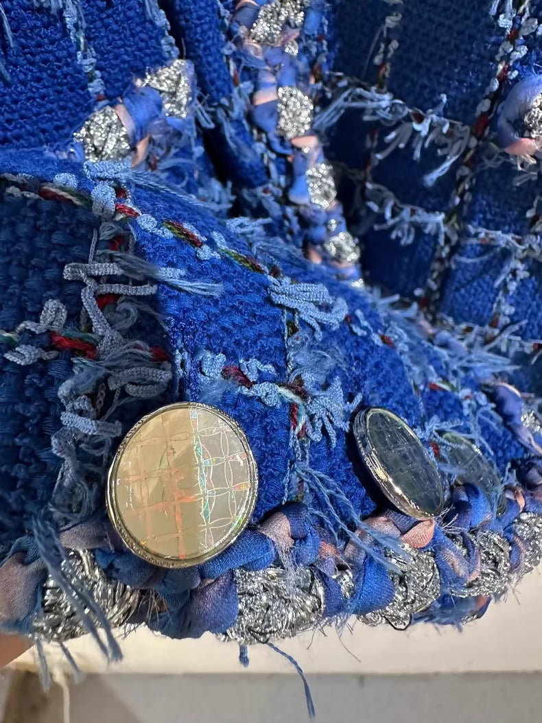Chanel 23C Blue tweed Jacket