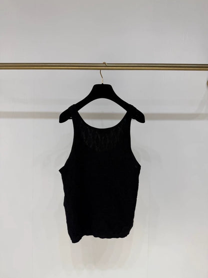 Chanel 24S Black Quilted Top