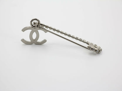 Chanel Vintage 01P Rhinestone Spring/Summer Collection Silver-Tone Brooch