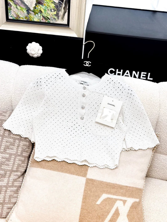Chanel 24P White Lace top