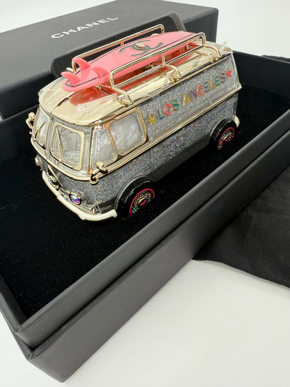 Chanel 2024 Glitter Lucite, Multicolor Rhinestone & Enamel Hollywood Mini Van