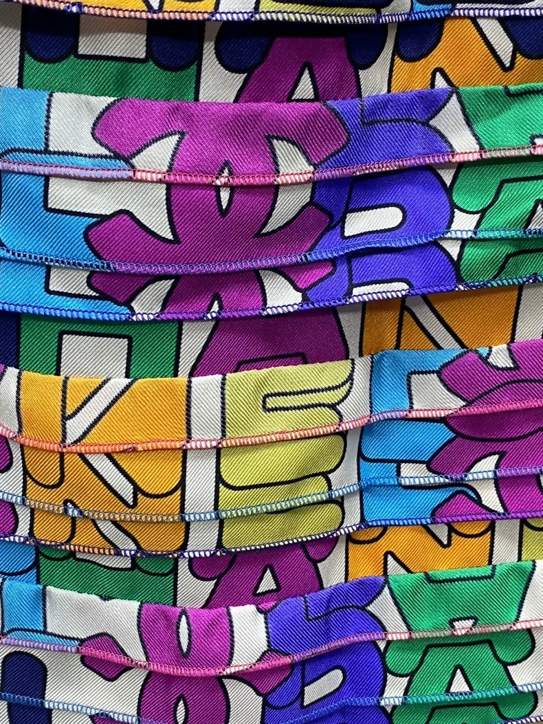 Chanel 21K Colorful Letter Midi Skirt