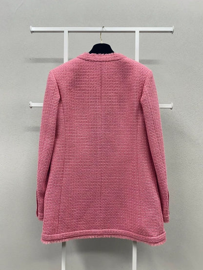 Chanel 2020 pink tweed jacket