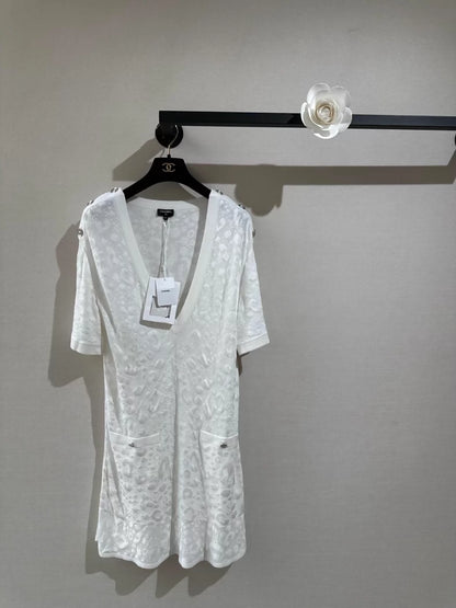 Chanel 23A white dress