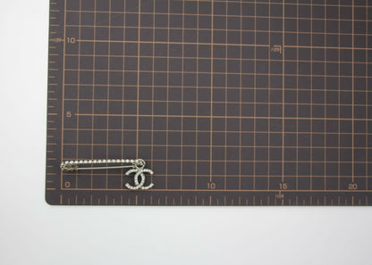 Chanel Vintage 01P Rhinestone Spring/Summer Collection Silver-Tone Brooch