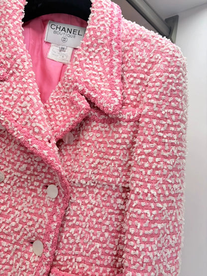 Chanel 96c vintage pink  tweed jacket