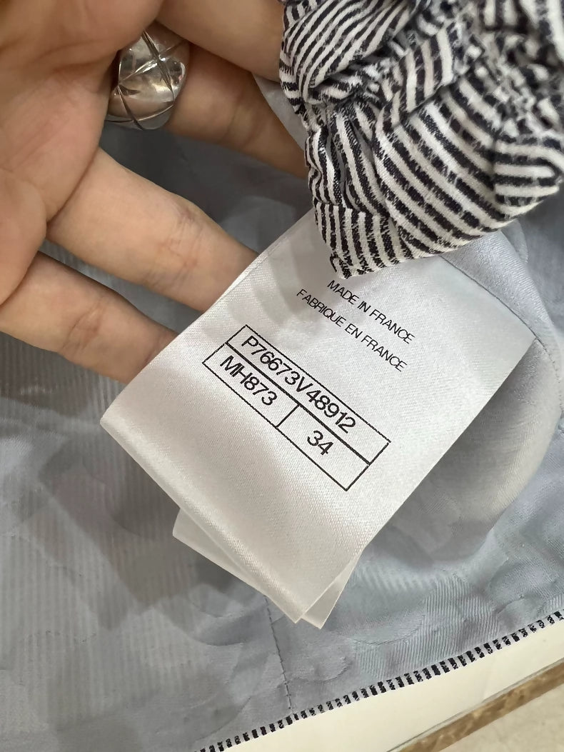 Chanel 24P Grey striped Vest
