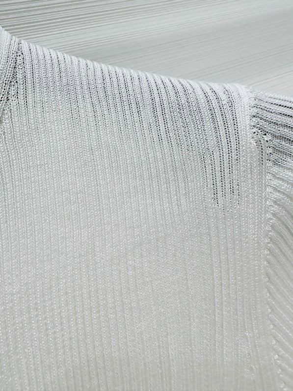 Chanel 26B white silk top
