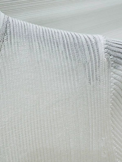 Chanel 26B white silk top