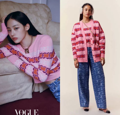 Chanel 23B Pink Cashmere Cardigan