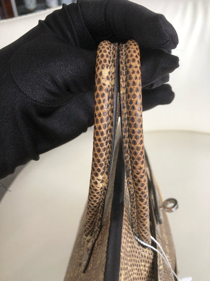 Hermès Birkin 25 Ombre Varanus Salvator Lizard Palladium Hardware