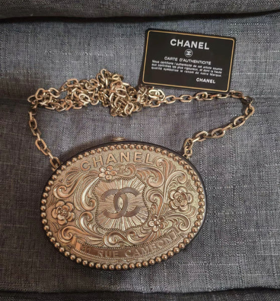 CHANEL 2014 Paris-dallas Minaudière Crossbody Bag In Black