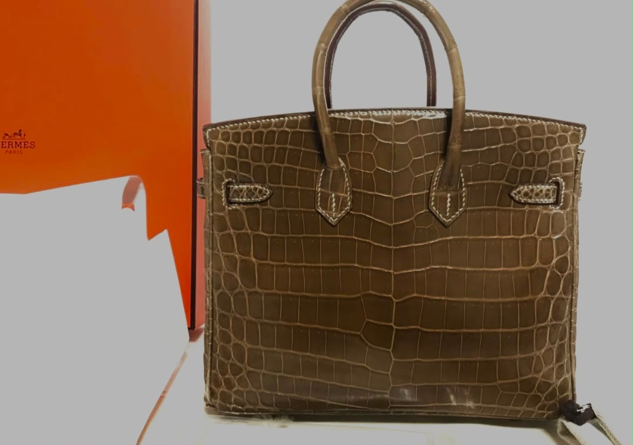Hermes Birkin 25 Ficelle shiny niloticus gold hardware  - Rare colour -
