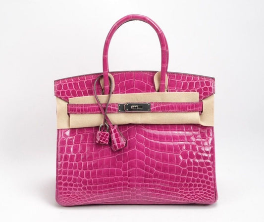 Hermes Birkin 30 Fuchsia Shiny Niloticus Palladium hardware