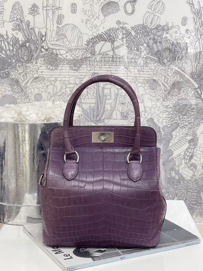 Hermès Tool Box 20 Purple matte alligator palladium hardware