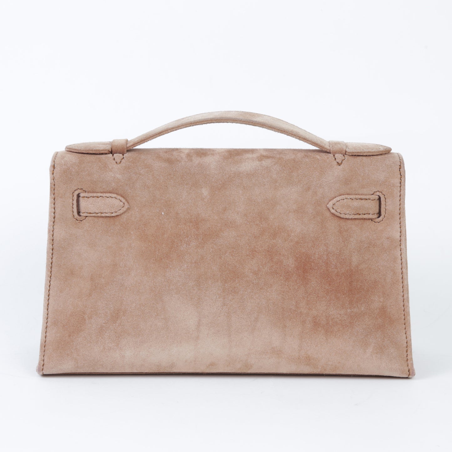 HERMÈS Kelly Pochette Doblis Suede Gold hardware Square