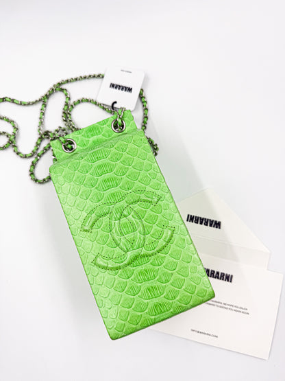 Chanel Green Python “Lait de Coco” Milk Carton Minaudière – Fall/Winter 2014 Supermarket Collection