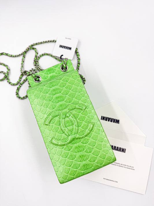 Chanel Green Python “Lait de Coco” Milk Carton Minaudière – Fall/Winter 2014 Supermarket Collection