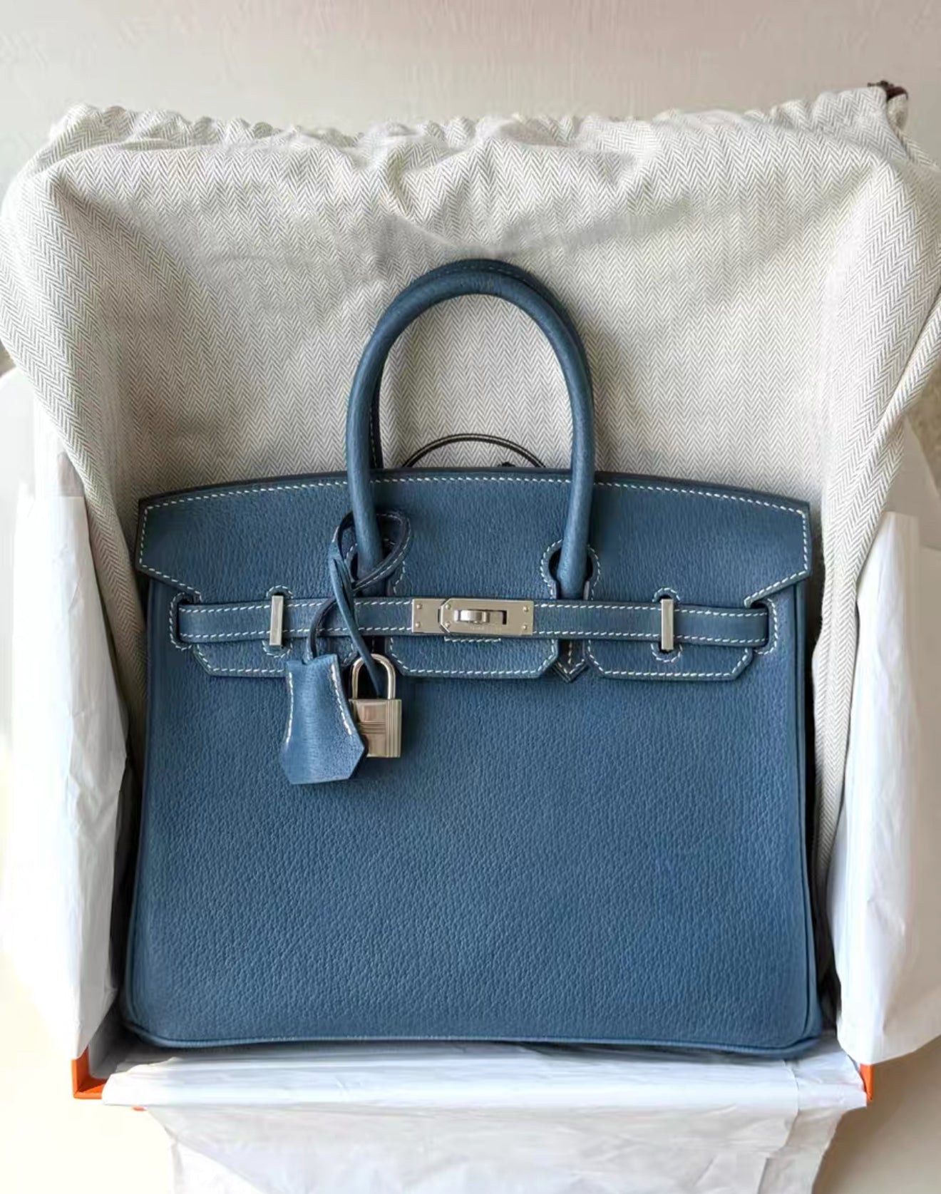 Hermès Birkin 25 tomekon Hanada Porc Leather Palladium hardware