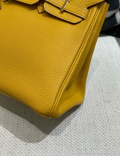 Hermès Birkin 25 Jaune Ambre Togo Leather Gold Hardware