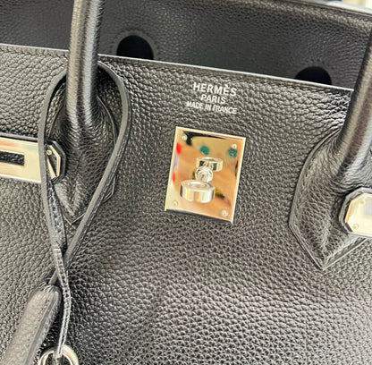 Hermes Birkin HAC 32 Black Togo Leather Palladium Hardware