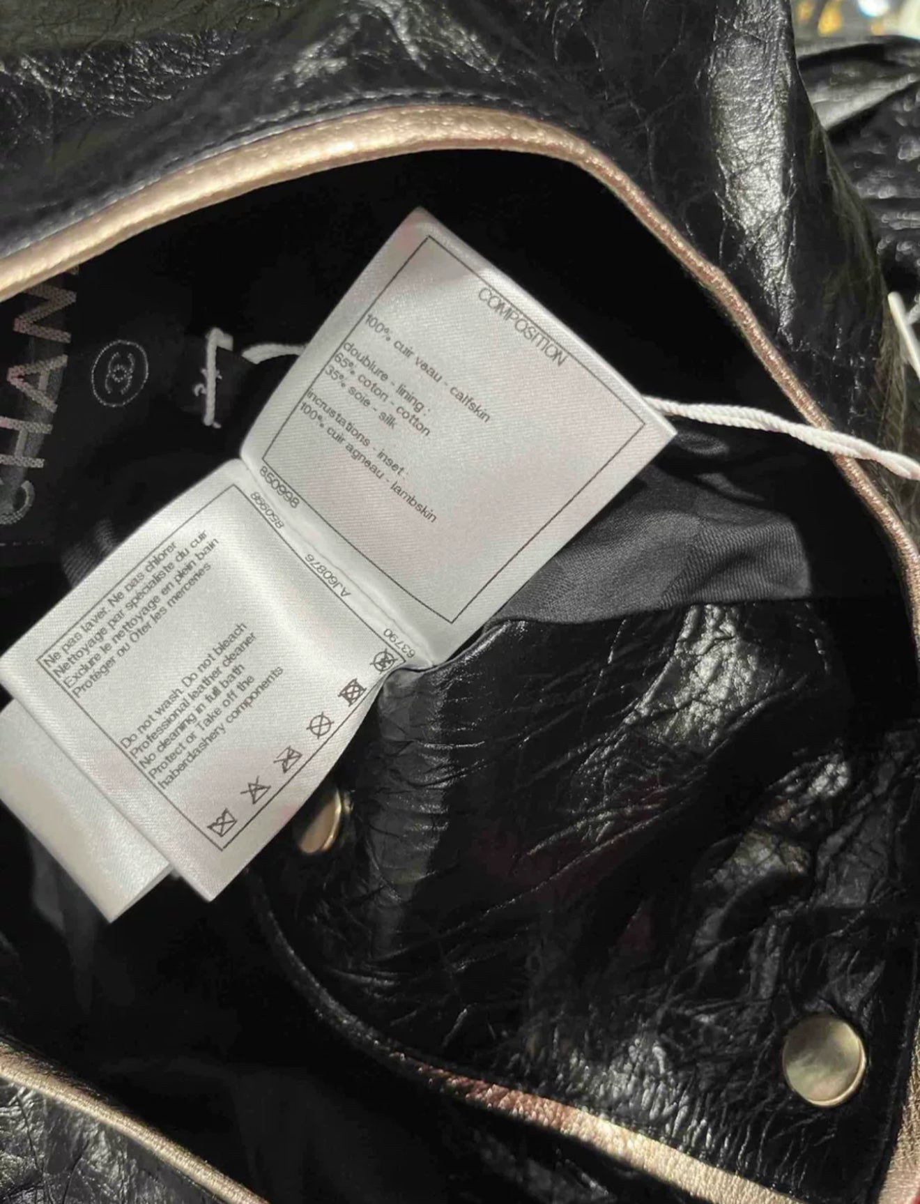 Chanel 22S Black Leather dress Chanel 22S Black Leather dress