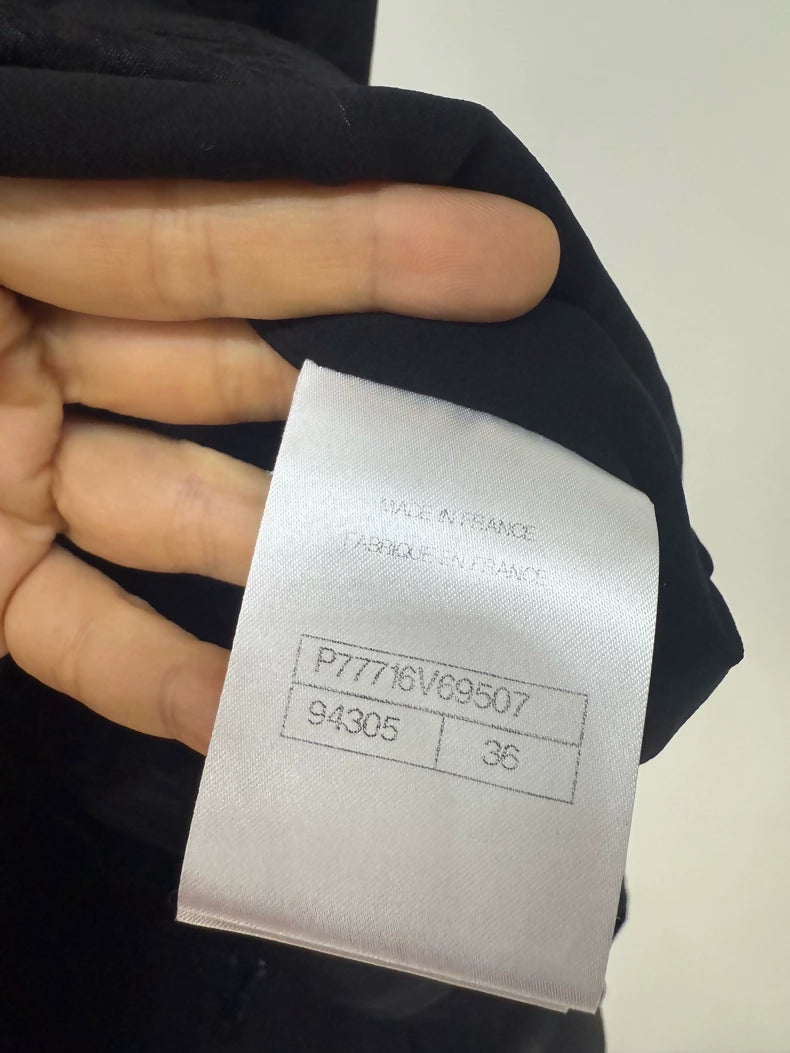 Chanel 24A cc print black dress dress